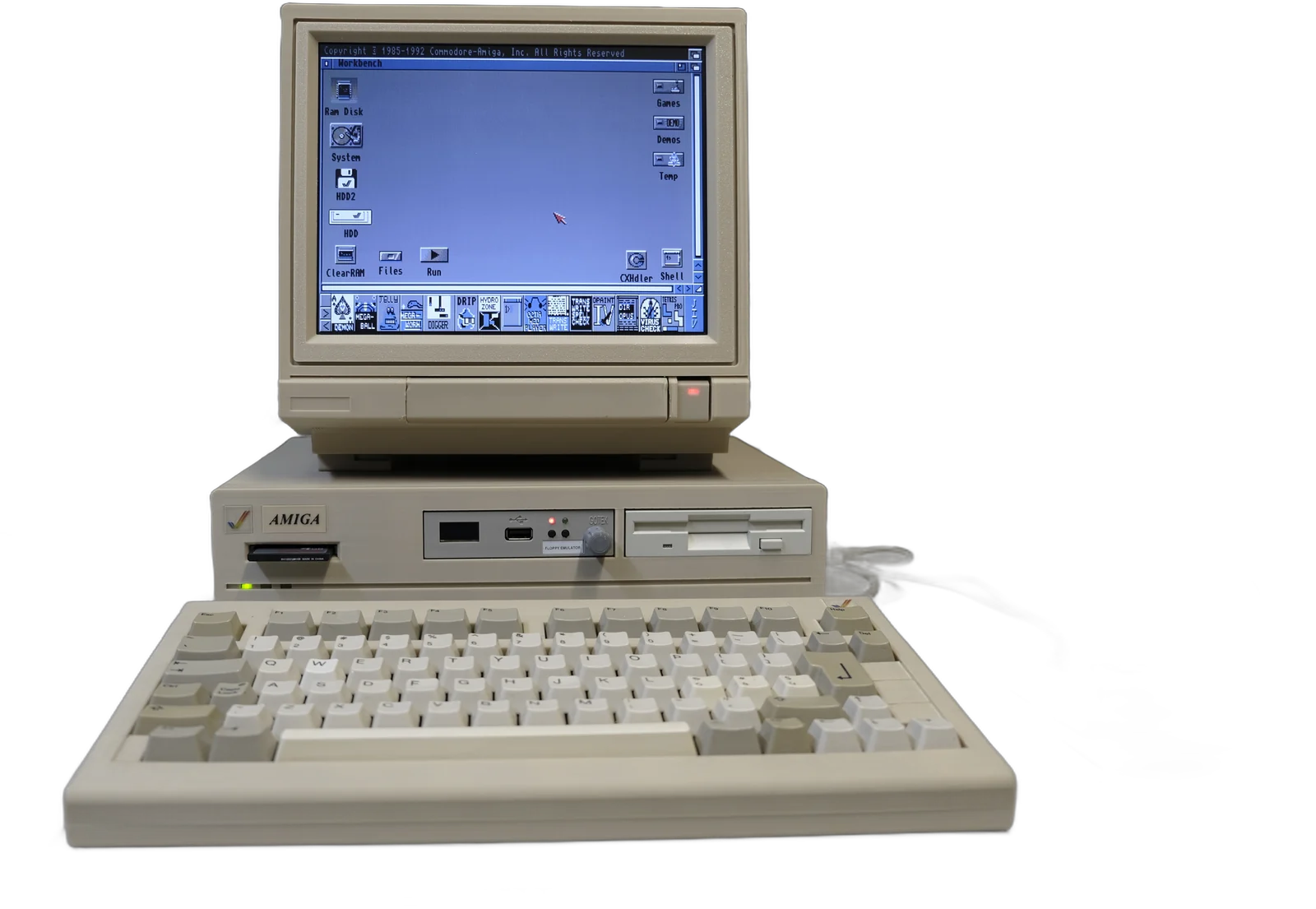 A1600 con il monitor 1081SS, vista frontale