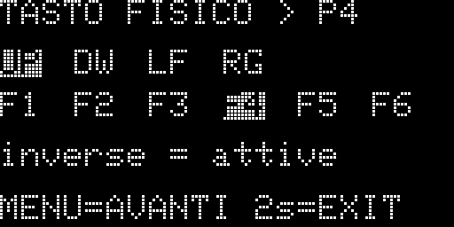 Display JAU2CR: editor delle mappe, uscite assegnate al tasto P4